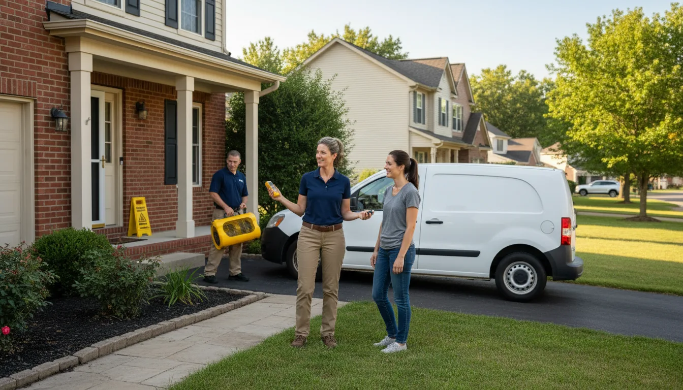 Residential water damage restoration in Thawville, IL